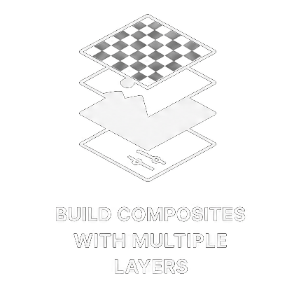 Build composites with multiple layers